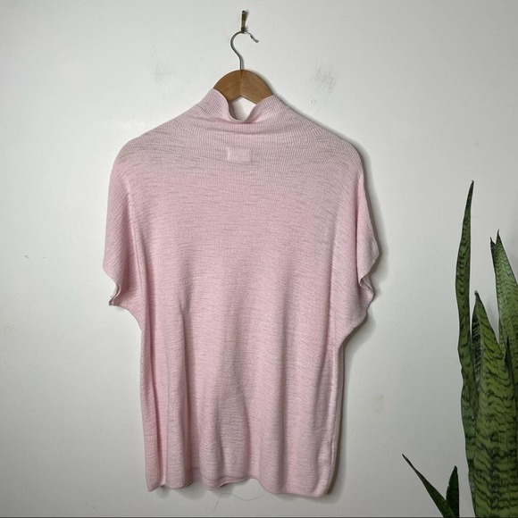 Lou & Grey Mock Neck Soft Short Sleeve Sweater size XS - Picture 5 of 6